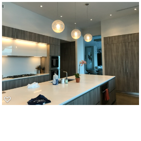 Modern kitchen with island and pendants